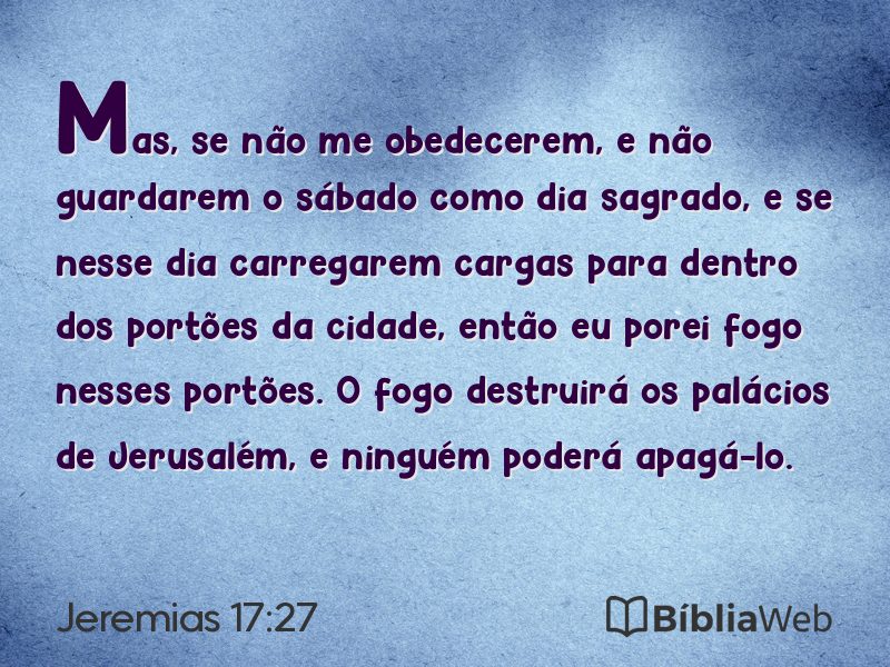 Jeremias 17:27 em imagem para compartilhar