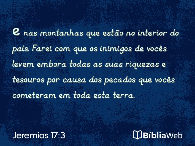 Jeremias 17:3 em imagem para compartilhar