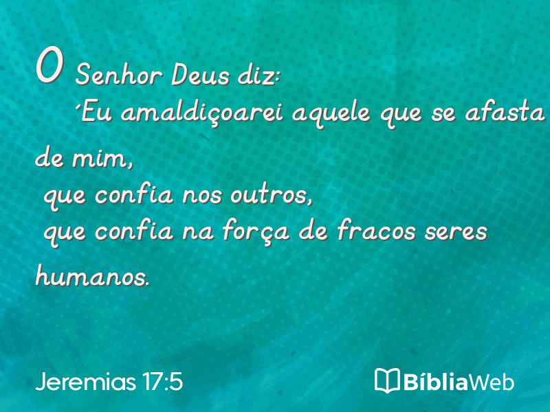 Jeremias 17:5 em imagem para compartilhar