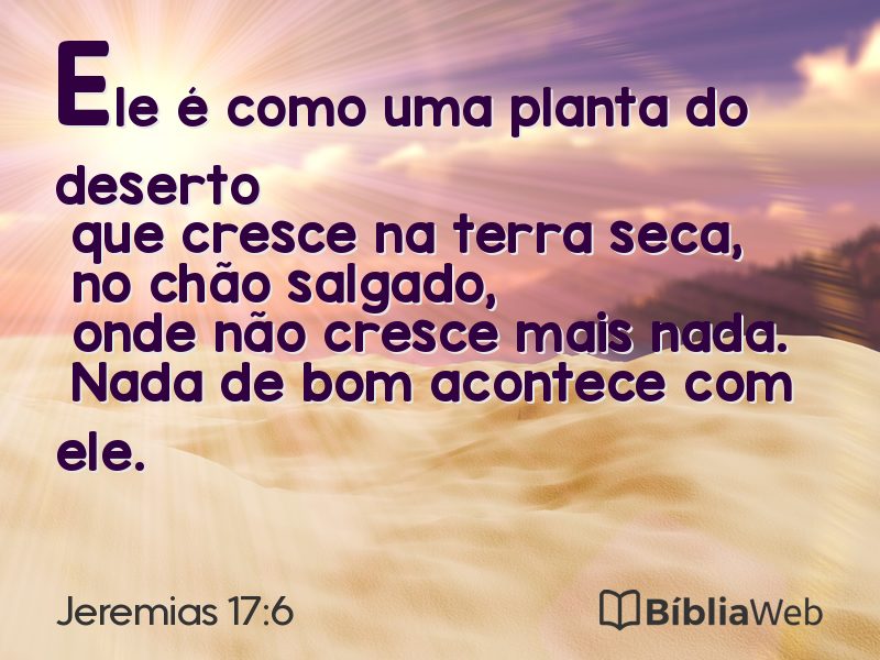 Jeremias 17:6 em imagem para compartilhar