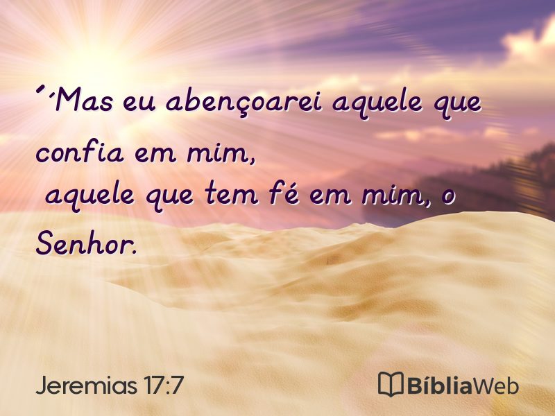 Jeremias 17:7 em imagem para compartilhar