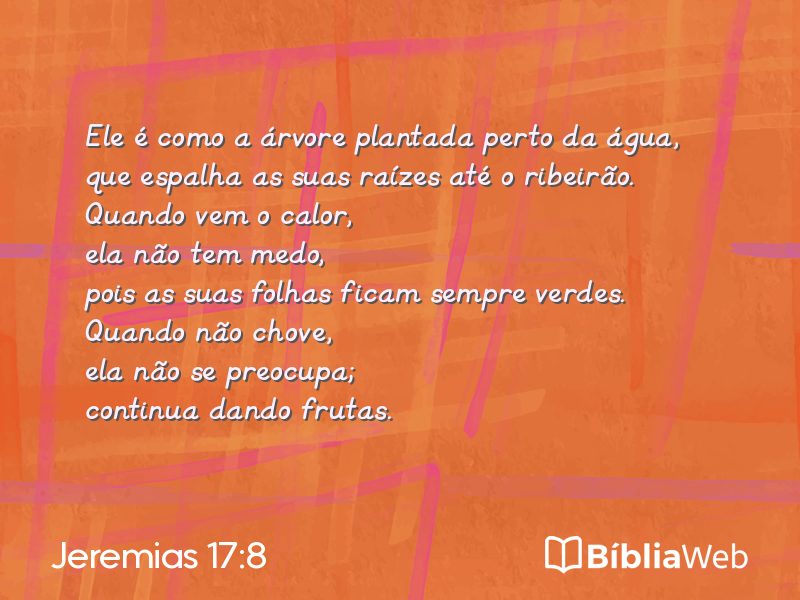 Jeremias 17:8 em imagem para compartilhar