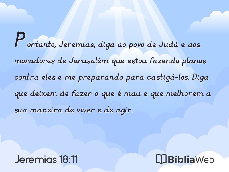 Jeremias 18:11 em imagem para compartilhar