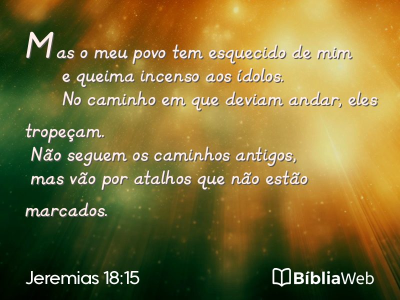 Jeremias 18:15 em imagem para compartilhar
