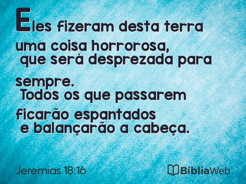 Jeremias 18:16 em imagem para compartilhar