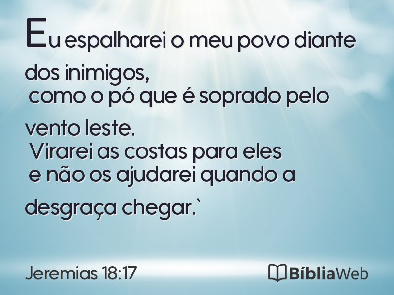 Jeremias 18:17 em imagem para compartilhar
