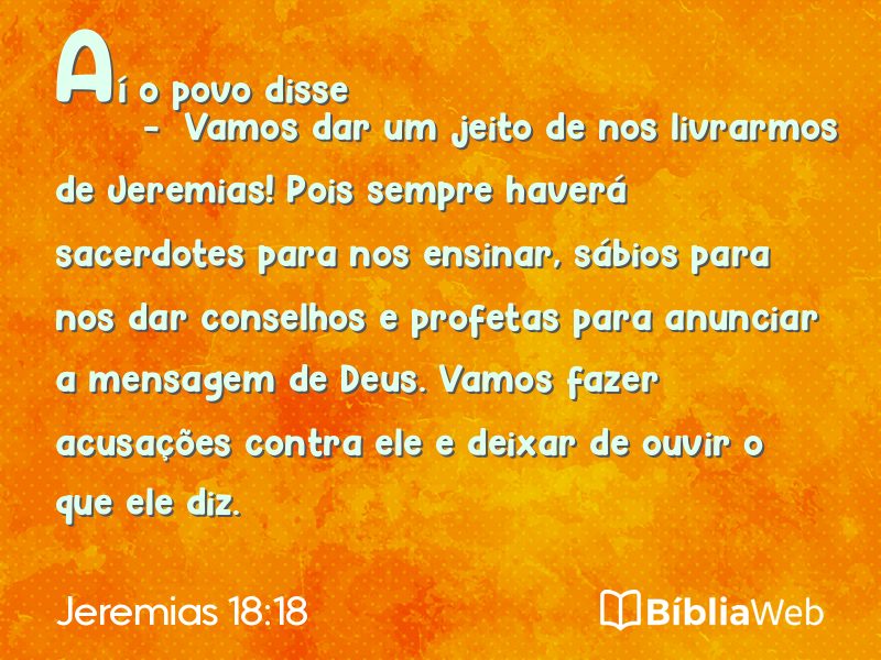 Jeremias 18:18 em imagem para compartilhar