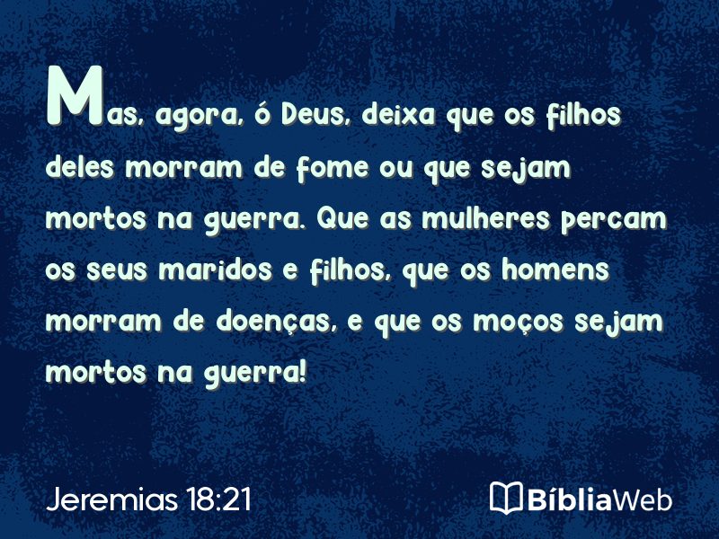 Jeremias 18:21 em imagem para compartilhar