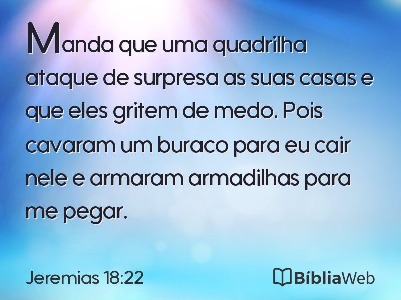 Jeremias 18:22 em imagem para compartilhar