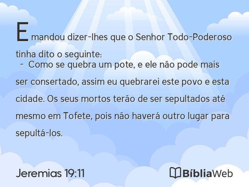 Jeremias 19:11 em imagem para compartilhar