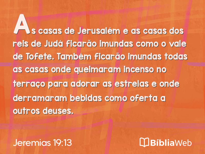 Jeremias 19:13 em imagem para compartilhar