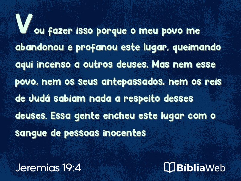 Jeremias 19:4 em imagem para compartilhar