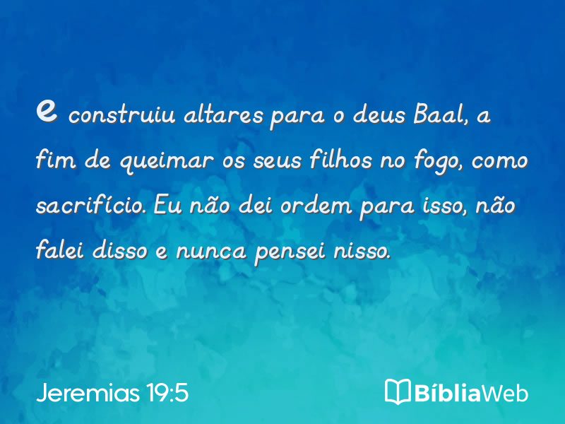 Jeremias 19:5 em imagem para compartilhar