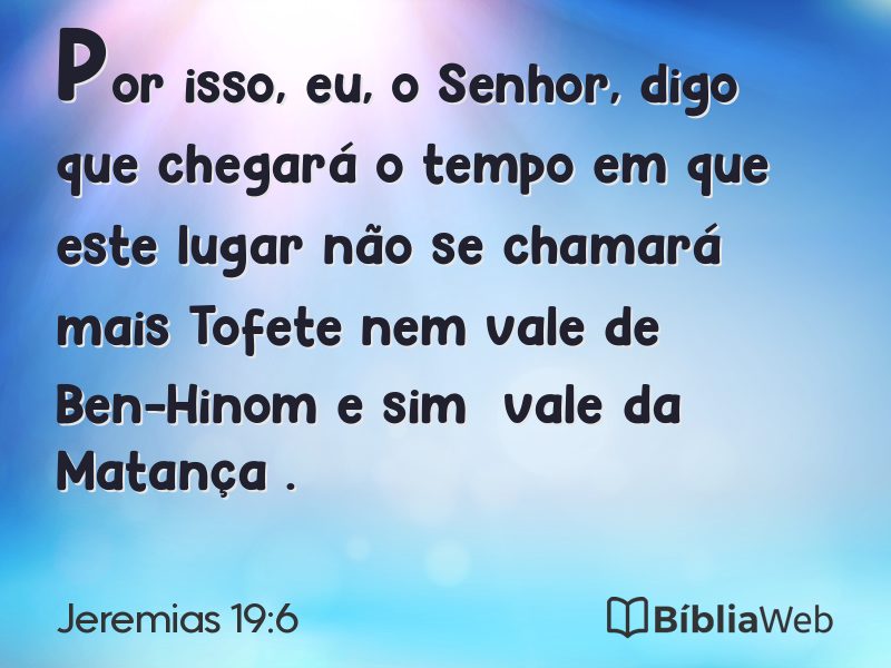 Jeremias 19:6 em imagem para compartilhar