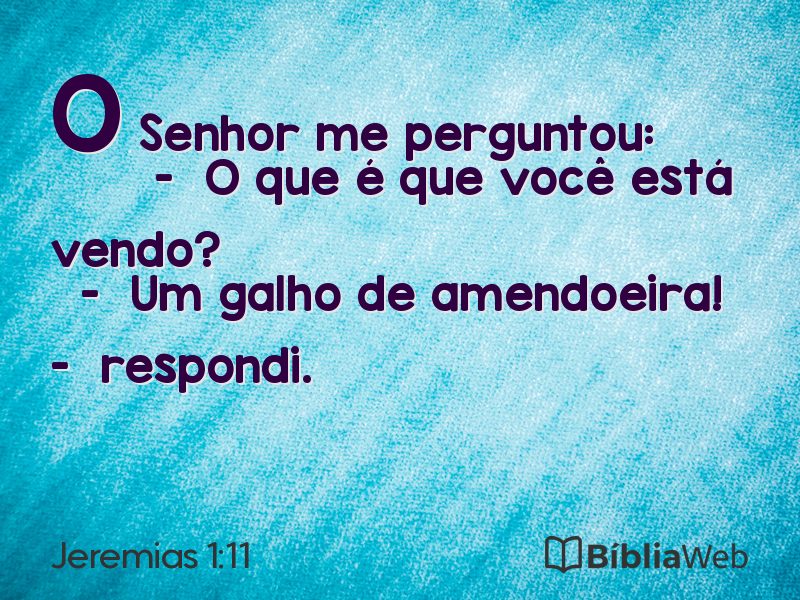 Jeremias 1:11 em imagem para compartilhar