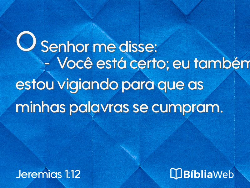 Jeremias 1:12 em imagem para compartilhar