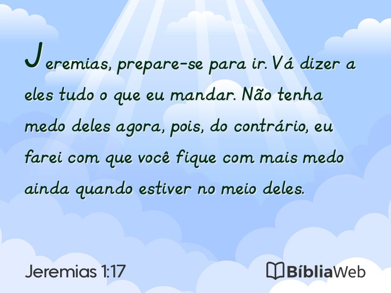 Jeremias 1:17 em imagem para compartilhar