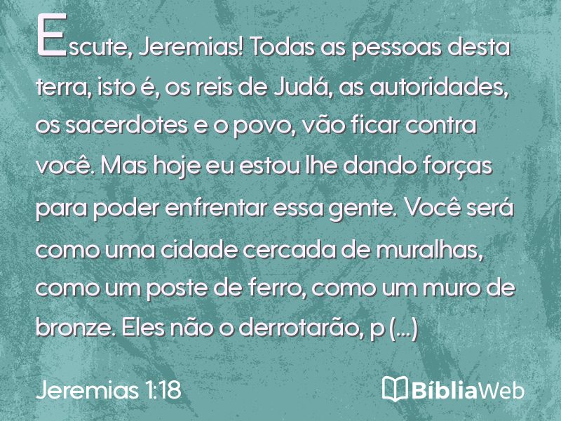 Jeremias 1:18 em imagem para compartilhar