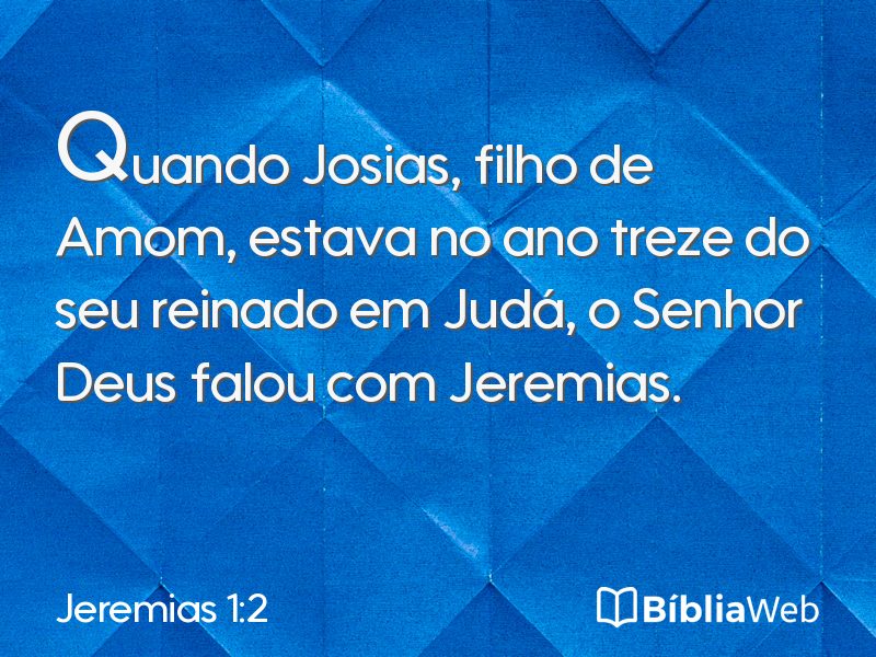 Jeremias 1:2 em imagem para compartilhar