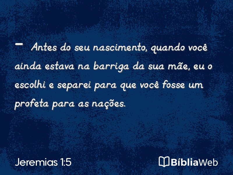 Jeremias 1:5 em imagem para compartilhar