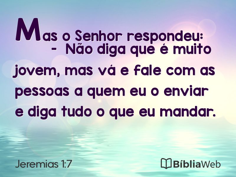 Jeremias 1:7 em imagem para compartilhar