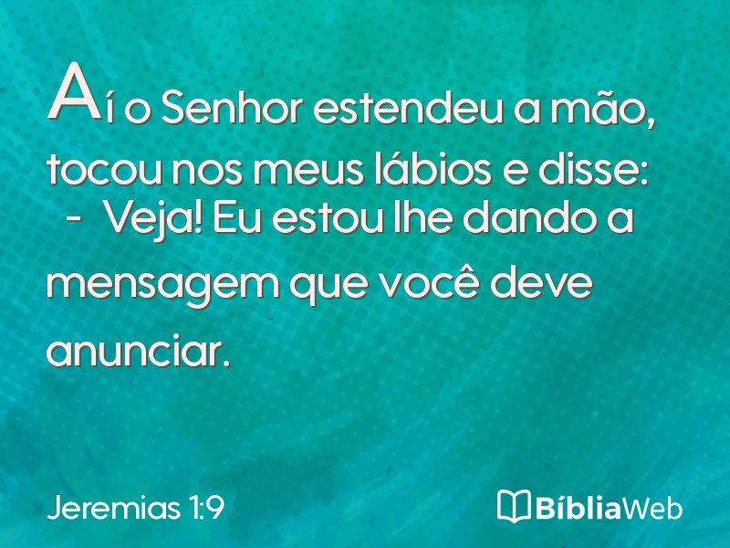 Jeremias 1:9 em imagem para compartilhar