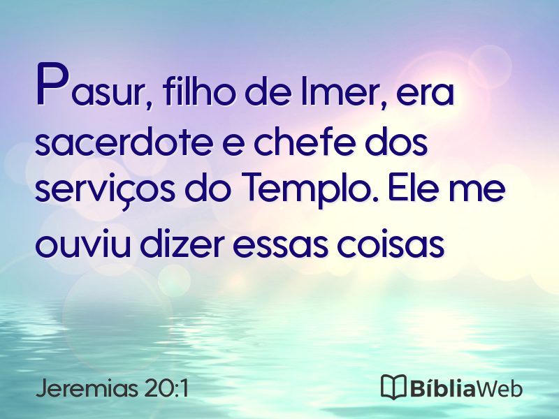 Jeremias 20:1 em imagem para compartilhar