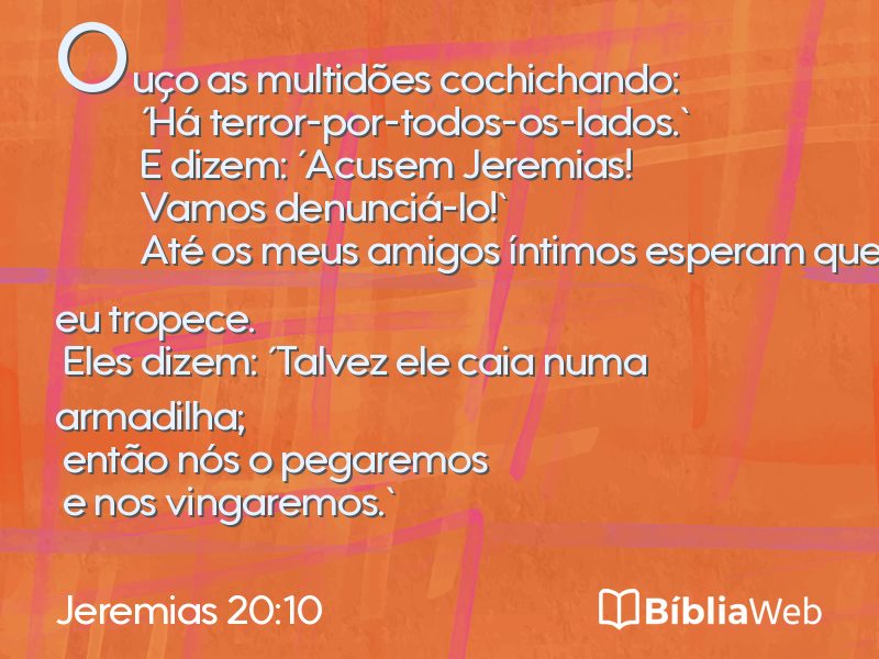 Jeremias 20:10 em imagem para compartilhar