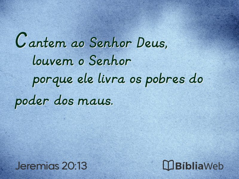 Jeremias 20:13 em imagem para compartilhar