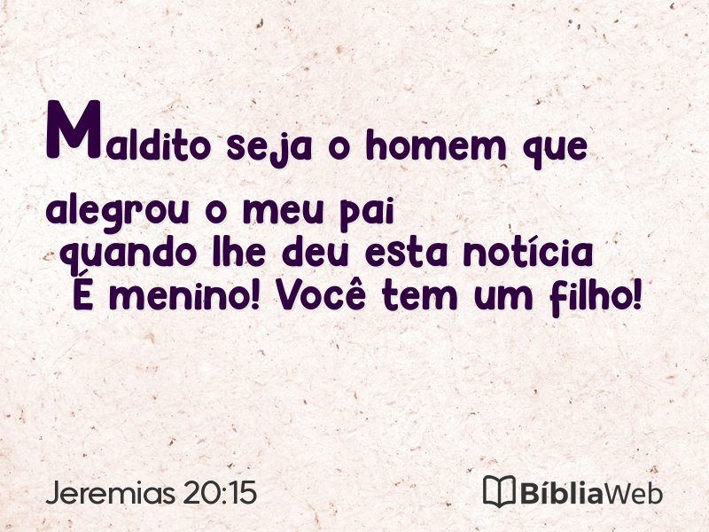 Jeremias 20:15 em imagem para compartilhar