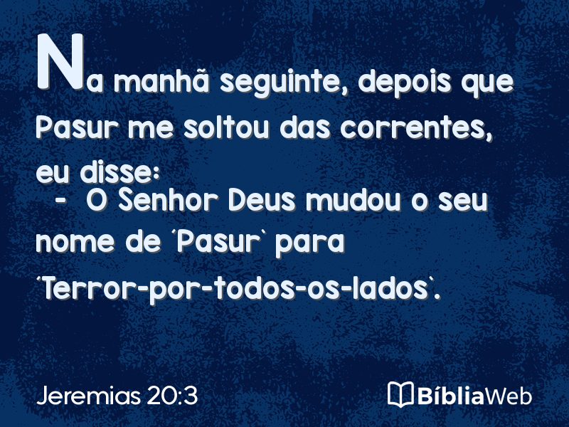 Jeremias 20:3 em imagem para compartilhar