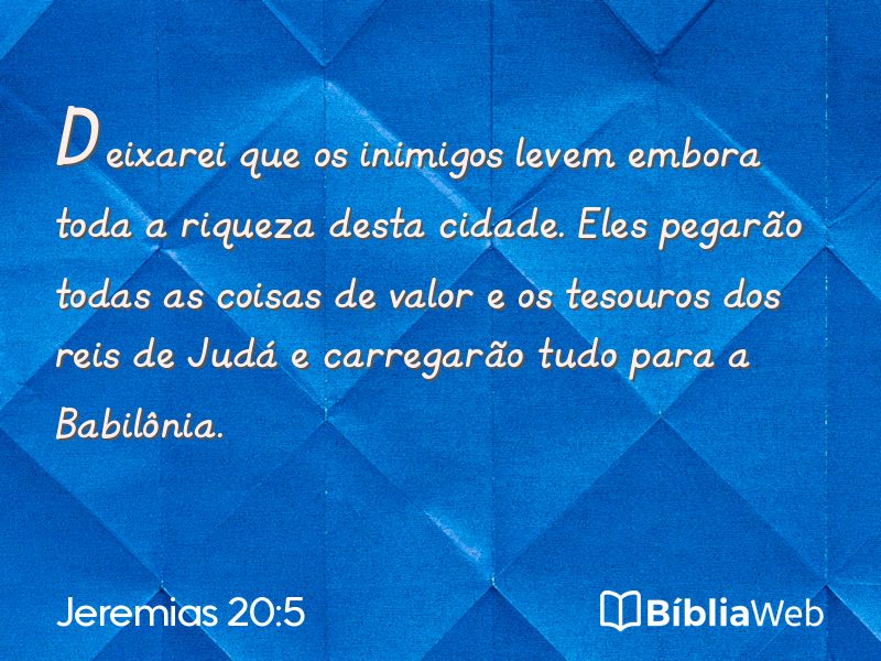 Jeremias 20:5 em imagem para compartilhar