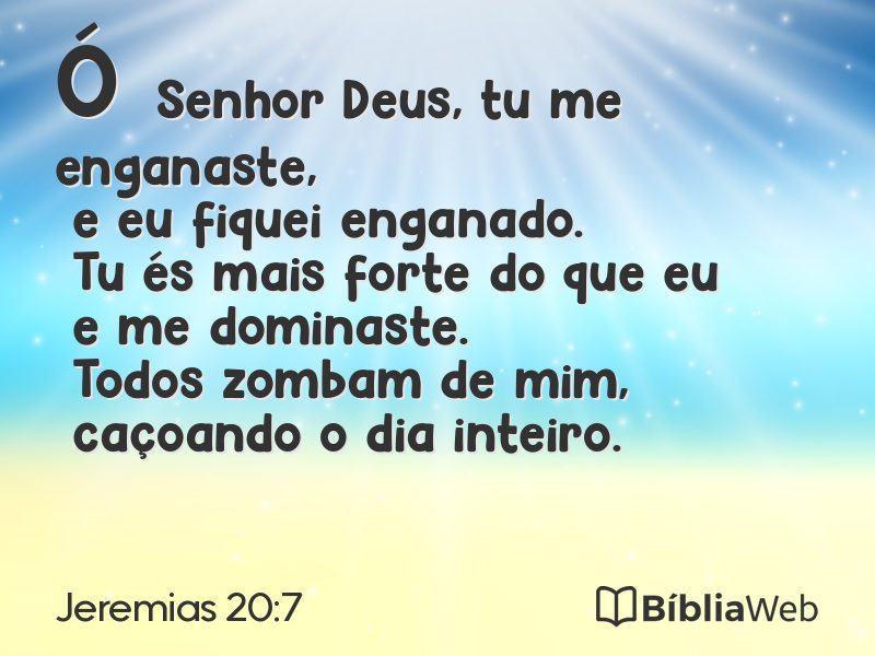 Jeremias 20:7 em imagem para compartilhar