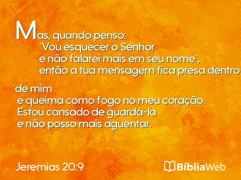 Jeremias 20:9 em imagem para compartilhar