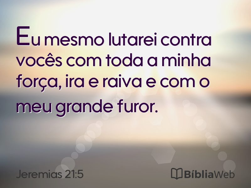Jeremias 21:5 em imagem para compartilhar