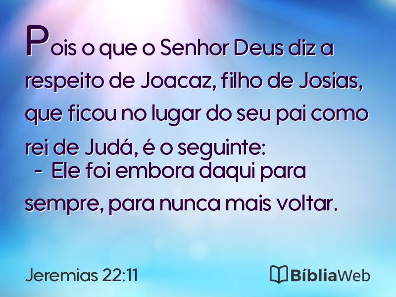 Jeremias 22:11 em imagem para compartilhar