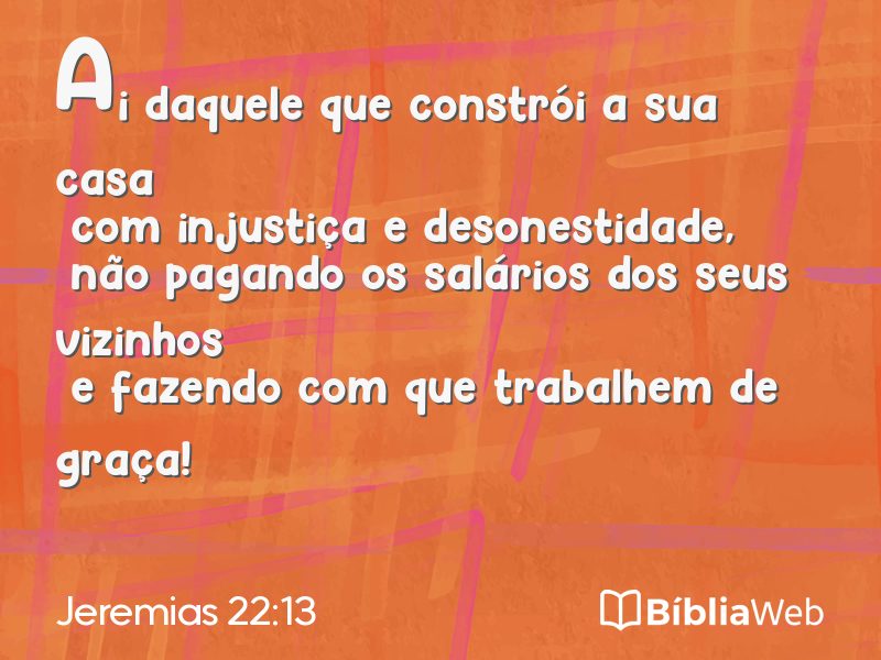 Jeremias 22:13 em imagem para compartilhar