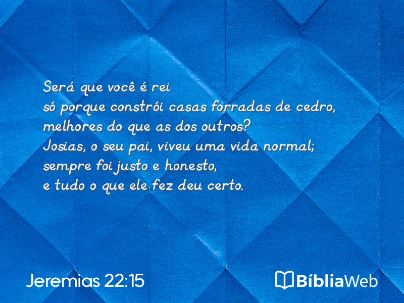 Jeremias 22:15 em imagem para compartilhar