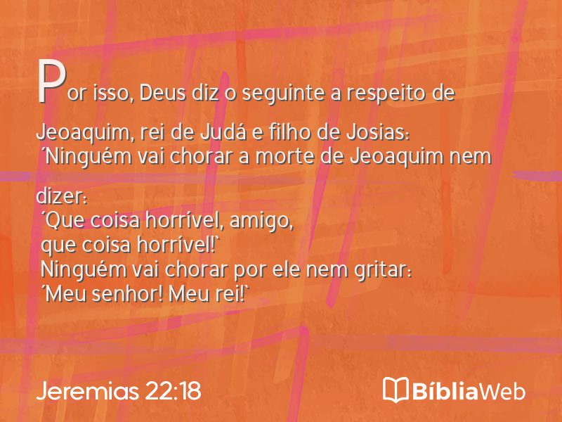 Jeremias 22:18 em imagem para compartilhar