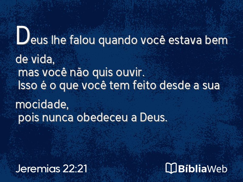 Jeremias 22:21 em imagem para compartilhar