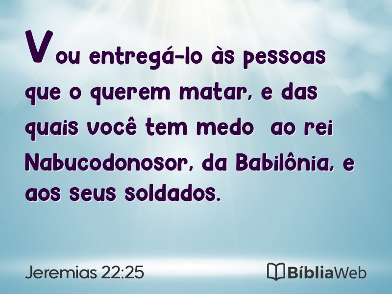 Jeremias 22:25 em imagem para compartilhar