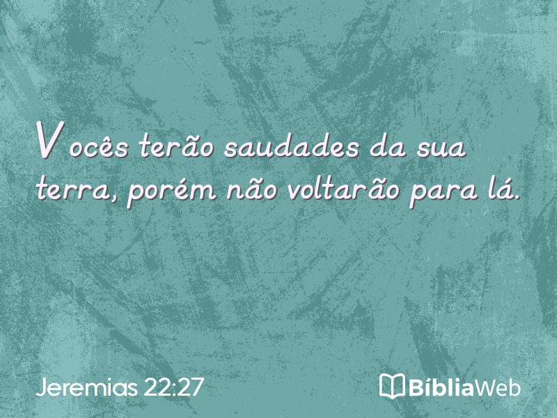 Jeremias 22:27 em imagem para compartilhar