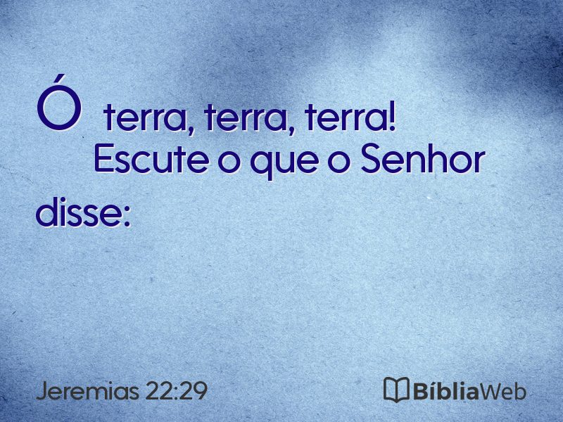 Jeremias 22:29 em imagem para compartilhar