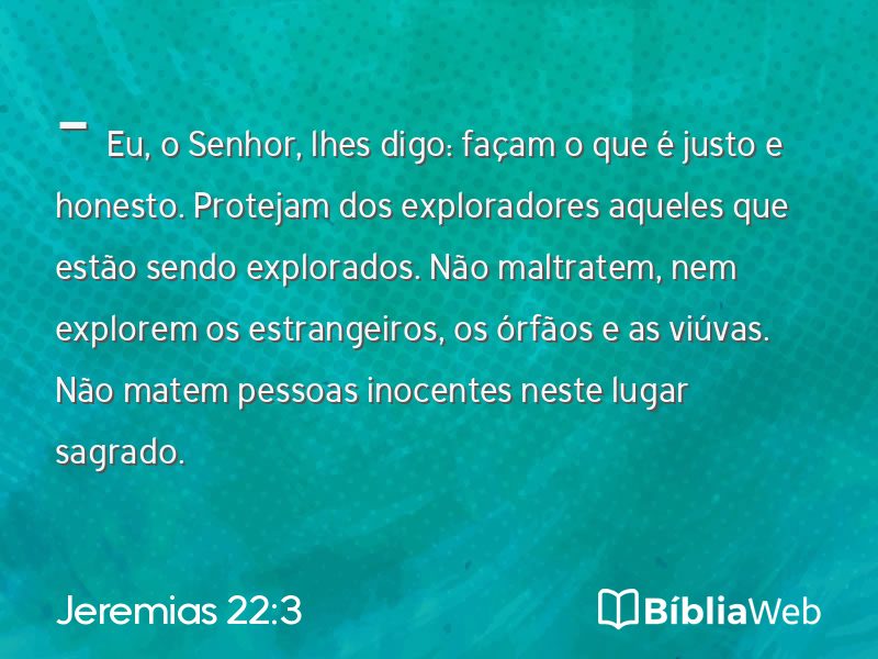 Jeremias 22:3 em imagem para compartilhar