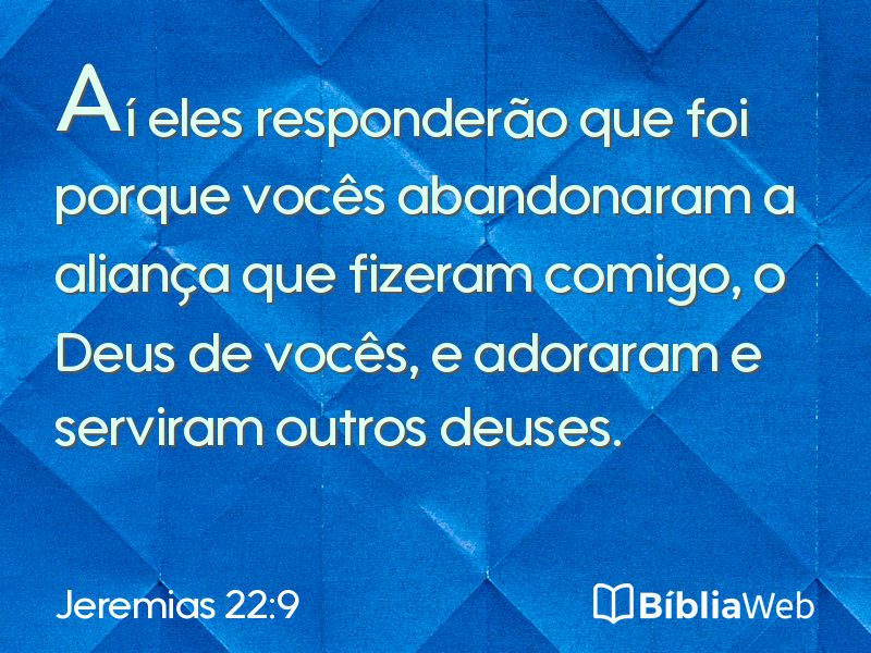 Jeremias 22:9 em imagem para compartilhar