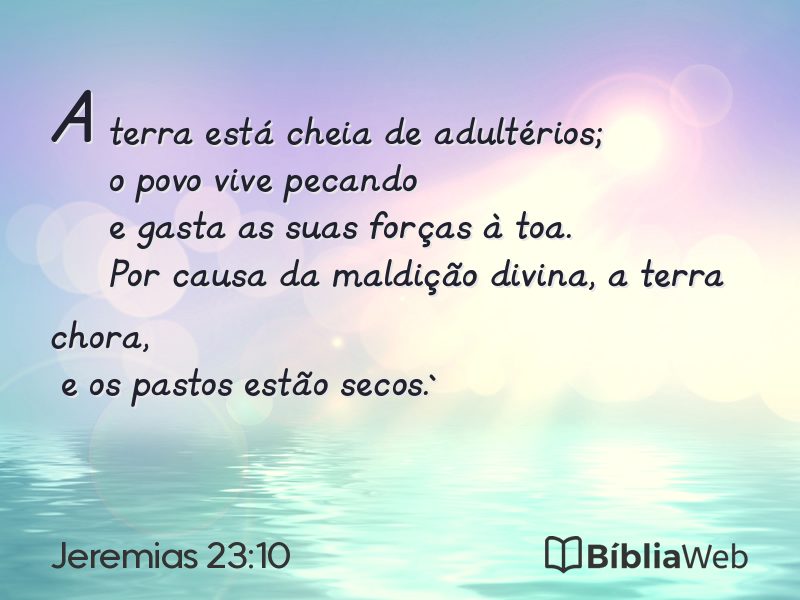 Jeremias 23:10 em imagem para compartilhar