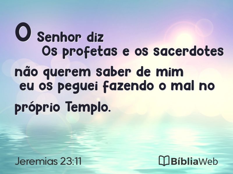 Jeremias 23:11 em imagem para compartilhar