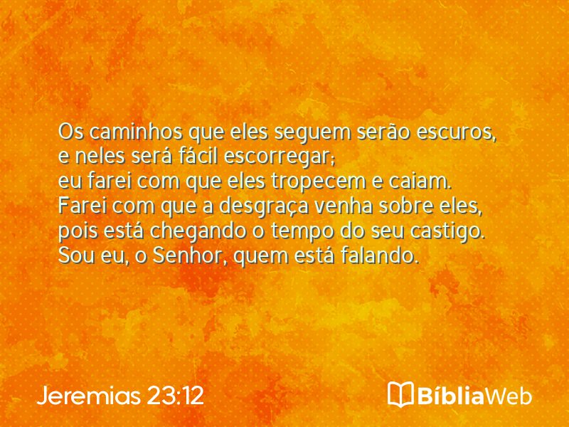 Jeremias 23:12 em imagem para compartilhar