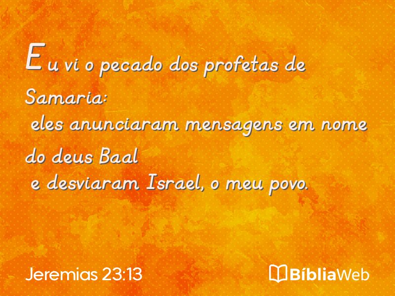Jeremias 23:13 em imagem para compartilhar
