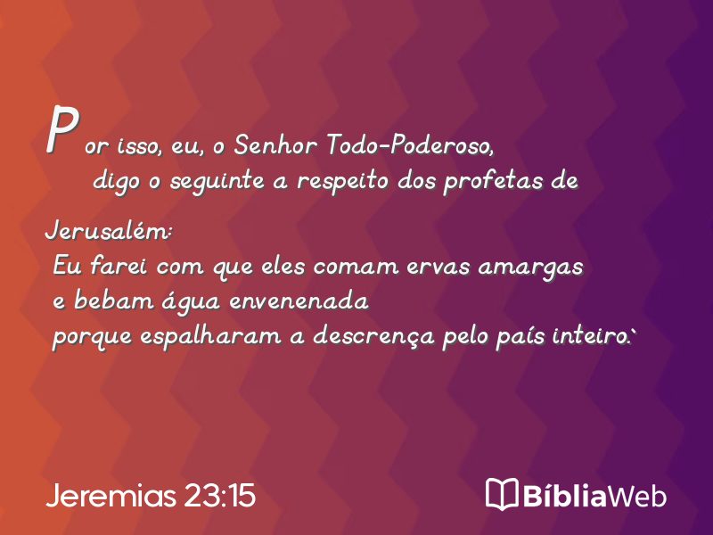 Jeremias 23:15 em imagem para compartilhar